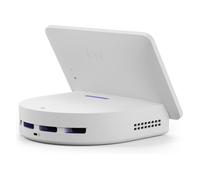 Logitech Logi Dock Flex Blanco, Estación Base Administrada con Bluetooth 5.0, Ethernet Gigabit, Wi-Fi 802.11ac y Pantalla de 8" 1280x800