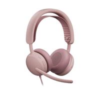 Logitech Logitech Zone Wired 2 Rosa USB-C Microsoft Teams Auriculares profesionales con cable en color rosa, con ANC híbrida adaptativa y doble micrófono con