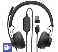 Logitech Logitech Zone Wired - Microsoft Teams Auricular para PC, potente y confortable, ideal para ambientes ruidosos y un uso prolongado