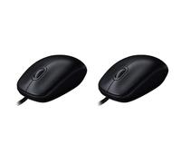 Logitech M100 Ratón con Cable USB, 3 Botones, Seguimiento Óptimo 1000 dpi, Ambidestro, Compatible con PC, Mac, Portátil - Negro (Paquete de 2)