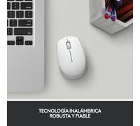Mouse raton logitech m171 optico wireless inalambrico blanco