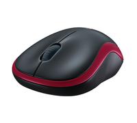 Logitech M185 ratón óptico inalámbrico con tiempo de funcionamiento extremadamente largo, Plug&Play, rojo-gris