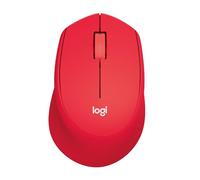 Logitech M330 Silent Plus Ratón Inalámbrico, 2,4 GHz con Nano-Receptor USB, Seguimiento 1000 dpi, 3 Botones, Batería 24 Meses, Compatible con PC/Mac/Portátil/Chromebook - Rojo