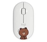 Logitech M350 Line-Friends - Ratón Bluetooth o 2,4 GHz con miniceptor USB, silencioso, Delgado, con Clic silencioso para Ordenador portátil, portátil, Chromebook, PC, Mac