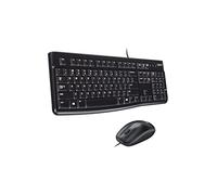 Logitech MK120 Combo con Teclado y Ratón con Cable para Windows, Disposición AZERTY Francés - Negro