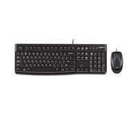 Logitech MK120 Combo Teclado y Ratón con Cable para Windows, Ratón Óptico con Cable, Conexión USB Plug and Play, Cómodo, Tamaño Normal, PC/Portátil, Disposición Greca, Negro