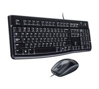 Logitech MK120 Combo Teclado y Ratón con Cable para Windows, Ratón Óptico con Cable, Conexión USB Plug and Play, Cómodo, Tamaño Normal, PC/Portátil, Disposición Croacia/Eslovena, Negro