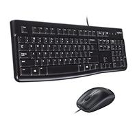 Logitech MK120 Combo Teclado y Ratón con Cable para Windows, Ratón Óptico con Cable, Conexión USB Plug and Play, Cómodo, Tamaño Normal, PC/Portátil, Disposición Árabe, Color Negro