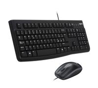 Logitech MK120 Combo Teclado Y Ratón Con Cable Para Windows, Ratón Óptico USB