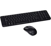 Logitech mk220 combo con teclado y ratón inalámbrico compacto para w