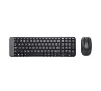 Logitech MK220 Combo con Teclado y Ratón Inalámbrico Compacto para Windows, Inalámbrico a 2,4 GHz con Receptor USB Unifying, Batería para 24 Meses, PC, Portátil, Disposición QWERTY Español - Negro