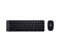 Logitech MK220 Combo Teclado inalambrico Negro Lauyout QWERTY Inglés USA + Ratón inalámbrico