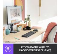 Logitech MK220 Combo Teclado y Ratón Wireless Compacto para Windows, 2,4GHZ