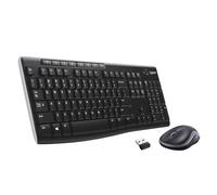 Logitech MK270 Combo de Teclado y Ratón Inalámbricos Windows, Inalámbrico de 2.4 GHz,Ratón Compacto, 8 Teclas Multimedia y de Acceso Rápido, 2 Años de Duración de Batería, PC,Portátil,CH QWERTZ- Negro