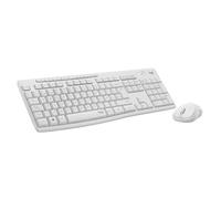 Logitech MK295 Silent Combinación de Teclado y Ratón Inalámbricos con SilentTouch, Seguimiento Óptico, Tecnología Inalámbrica sin Demoras, 90% Menos de Ruido, QWERTY Español, Blanco