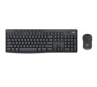 Logitech MK370 Combo for Business, tamaño completo (100%), RF inalámbrico + Bluetooth, interruptor de teclas de membrana, QWERTY, grafito, ratón incluido (920-012072)