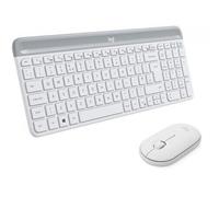 Logitech MK470 Combo Teclado y Ratón Inalámbrico para Windows, Disposición QWERTY Italiano - Blanco