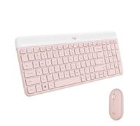 Logitech MK470 Combo de Teclado y Mouse inalámbrico Delgado, diseño Compacto Moderno, Ultra silencioso, Receptor USB de 2.4 GHz, conectividad Plug n' Play, Compatible con Windows - Rosa