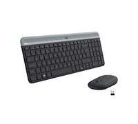 Logitech MK470 Combo Teclado y Ratón Inalámbrico para Windows, 2.4 GHz con Receptor USB Unifying, Diseño Compacto, Batería de Adecuada Duración, Disposición QWERTY Español, Negro