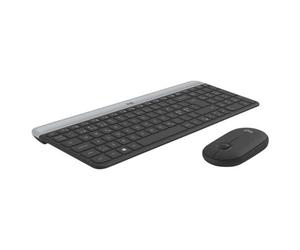 Logitech MK470 delgado teclado inalámbrico & ratón COMBO - PAN QWERTY | Diseño escandinavo QWERTY - Grigio