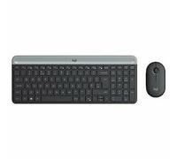 Logitech MK470 Combo Teclado y Ratón Inalámbrico para Windows, Disposición QWERTY Italiano, Gris