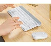 Logitech MK470 teclado Ratón incluido Oficina RF inalámbrico Español Blanco