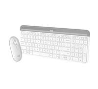 Logitech Mk470 Teclado RF Inalámico QWERTY Danés, Finlandés, Noruego, Sueco Plata-Blanco