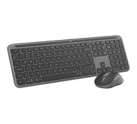 Logitech MK950 Signature Delgado Teclado inalámbrico - UK QWERTY | Elegante y silencioso tecleo/clic, interruptor de 3 dispositivos, Bluetooth, multiOS, Win/Mac, diseño QWERTY UK, grafito