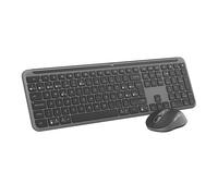 Logitech MK950 Signature Slim - QWERTY ESP | Inalámbricos, clics discretos, uso 3 dispositivos, Bluetooth, multisistema, Windows, Mac - Grafito