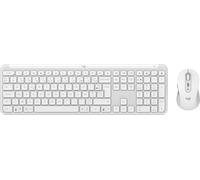 Logitech MK950 Signature Slim, Teclado y ratón inalámbricos - Blanco, Disposición AZERTY Francés