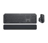 Logitech Combinación de claves empresariales MX | Gen 2. Diseñado para empresas. Teclado y ratón inalámbricos con reposamuñecas, QWERTZ alemán, color gris