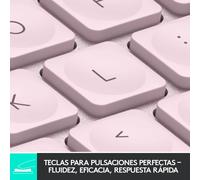 Teclado logitech mx keys mini rosa wireless inalambrico