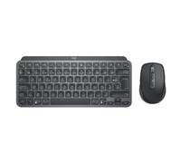 Logitech MX Keys Mini Combo para Negocios, Teclado y Mouse inalámbricos compactos, tecnología Logi Bolt, Bluetooth, Windows/Mac/Chrome/Linux, Gris