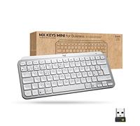 Logitech MX Keys Mini for Business, Teclado retroiluminado inalámbrico, Disposición QWERTY US Internacional - Gris claro