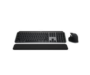 Logitech MX Keys S Combo para Mac, Teclado y ratón inalámbricos con reposamanos, ratón inalámbrico de Desplazamiento rápido, Bluetooth USB C para MacBook Pro, Macbook Air, iMac, iPad - QWERTY