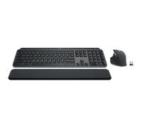 Logitech MX Keys S Combo - Teclado y Mouse inalámbricos de Rendimiento con reposamanos, iluminación Personalizable, Desplazamiento rápido, Bluetooth, USB C, para Windows, Linux, Cromado, Mac