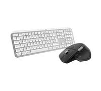 Logitech MX Master 4, ratón inalámbrico ergonómico con Respuesta háptica Avanzada, ultrarrápido, Carga USB-C, Windows, macOS + MX Keys S Teclado inalámbrico, Perfil Bajo, QWERTY ESP - Gris pálido