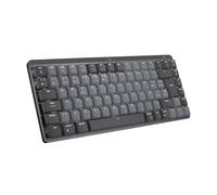 Logitech MX Teclado Mecánico Mini Inalámbrico Iluminado, Interruptores táctiles silenciosos, Retroiluminado, Bluetooth, USB-C, macOS, Windows, Linux, iOS, Android, Metal, QWERTY US INTL - Gris