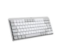 Logitech MX Mechanical Mini para Mac, Teclado inalámbrico Iluminado, interruptores de Perfil bajo de Alto Rendimiento, Teclas táctiles y silenciosas, USB-C, Apple, iPad, QWERTY US Intl - Gris Pálido