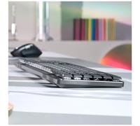 Logitech MX Mechanical Wireless Illuminated Keyboard, Clicky Switches, Backlit, Bluetooth, USB-C, macOS, Windows, Linux, iOS, Android, Metal, QWERTY US International Layout - Grey