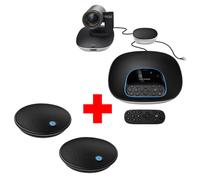 Logitech Pack Logitech Group + 2 micrófonos de expansión Sistema de videoconferencia para PC con 2 micrófonos de expansion - ideal para salas grandes