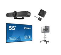 Logitech Pack Logitech Meetup+ BARCO ClickShare + iiyama ProLite LH5560UHS-B1AG + Neomounts M1700 Komplettlösung für Videokonferenzen mit Kamera,
