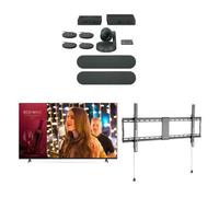 Logitech Pack Logitech Rally Plus + 2 Mic Pod + LG Pantalla de TV 86” Serie UN640S + Soporte de pared Pack todo en uno de videoconferencia con cámara PTZ,
