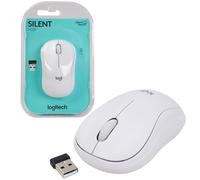 Logitech PC USB Ratón M220 Silent Blanco Mouse Inalámbrica 3 Botones