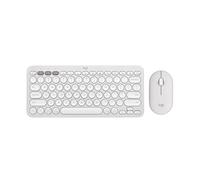 Logitech Pebble 2 Combo, Disposición QWERTY US Internacional, Blanco
