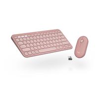 Logitech Pebble 2 Combo - Disposición QWERTZ Alemán, Rosa