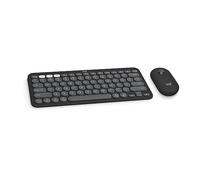Logitech Pebble 2 Combo para Mac, teclado y mouse inalámbricos, delgado, silencioso y portátil, personalizable, mouse y teclado Bluetooth, fácil de cambiar, para macOS, iPadOS, grafito tonal