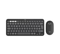 Logitech Pebble 2 Combo, teclado y ratón inalámbricos, discretos, portátiles, personalizables, Logi Bolt, Bluetooth, Easy-Switch para Windows, macOS, iPadOS, Chrome, Disposición QWERTY Español-Grafito