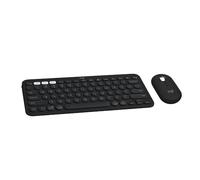 Logitech Pebble 2 Combo, Teclado y Ratón Inalámbricos, Silencioso y Portátil, Personalizable, Logi Bolt, Bluetooth, Easy-Switch para Windows, MacOS, iPadOS, Cromado - Negro
