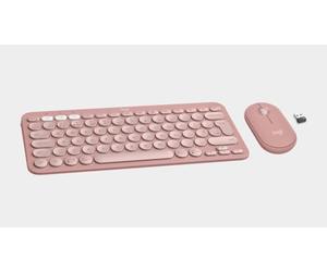 Logitech Pebble Keys 2 K380s, Teclado Bluetooth multidispositivo, accesos directos, estilizado y portátil, Easy-Switch, Windows, macOS, iPadOS, Android, ChromeOS, Disposición QWERTY UK - Rosa